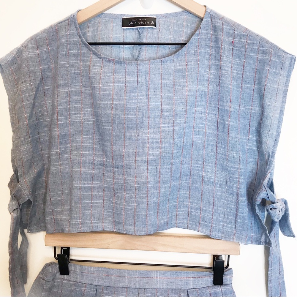 Blue blush two piece short set - Picture 2 of 4